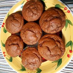 A picture of Strawberry Almond muffins #bakingforkids.