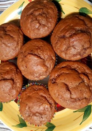 A picture of Strawberry Almond muffins #bakingforkids.