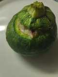 Zucchine tonde ripiene di risotto