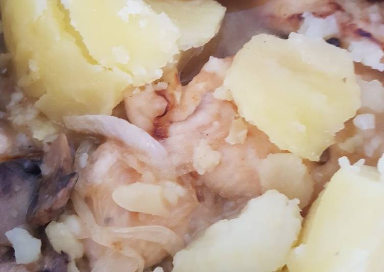 Pechuga de pollo con champiñones y appletiser