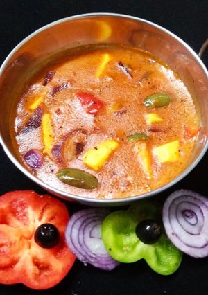 A picture of #chilli paneer.