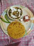 Palak Paneer with Cornmeal Roti and Green Chilies
