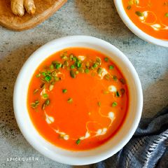 A picture of Carrot Ginger Soup.