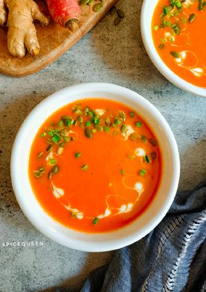 A picture of Carrot Ginger Soup.