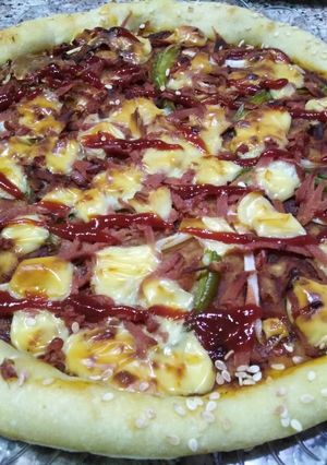 صورة لوصفة بيتزا 🍕