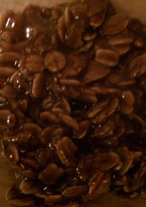 A picture of Braxtons chocolate milk cookies, aka no-bake cookies.