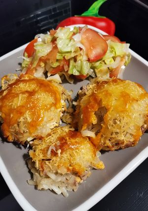 Rakott húspogácsa gluténmentesen recept fotója