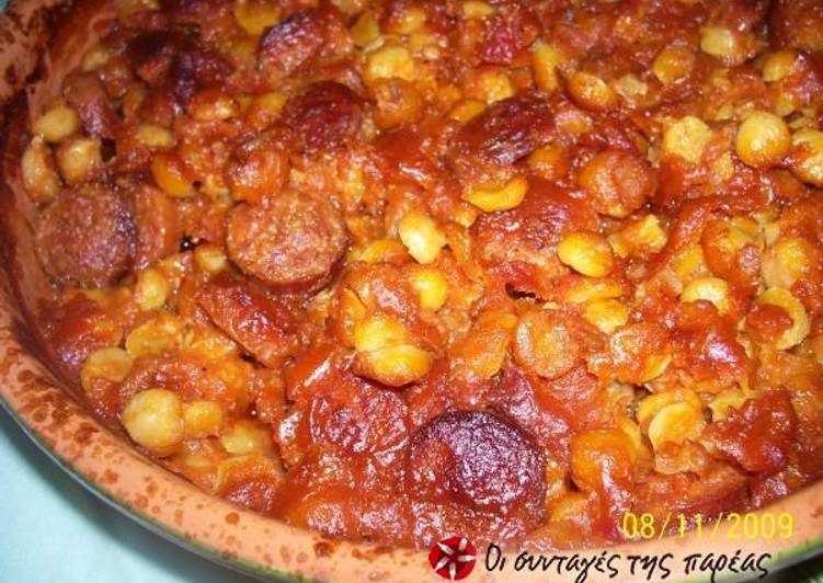 Steps to Prepare Quick Chickpeas with country sausage