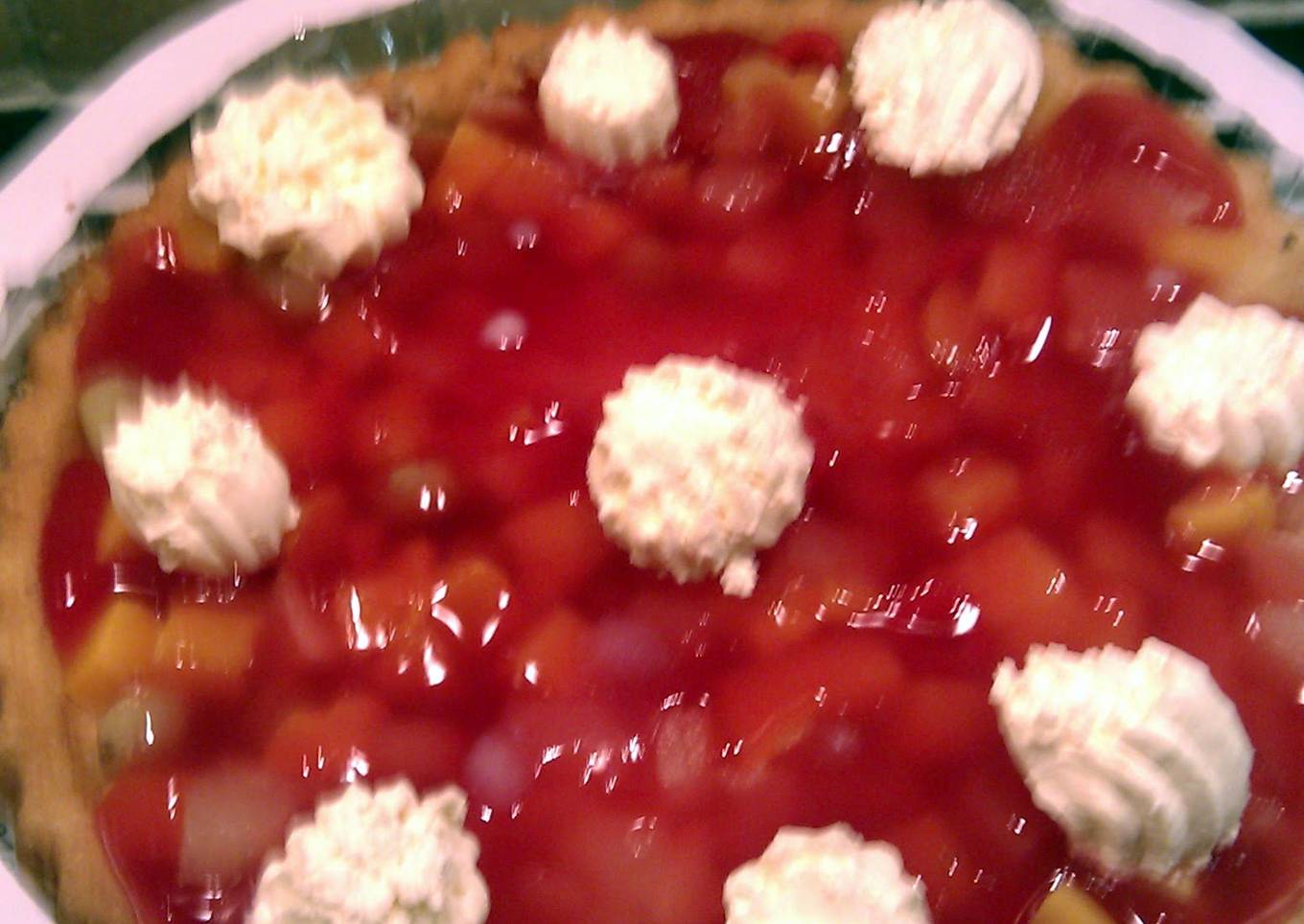 'V' fruit flan