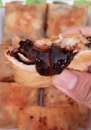 Foto resep Piscok Lumer Krispi diluar, Meleleh didalam