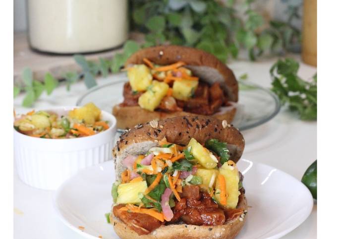 Step-by-Step Guide to Prepare Perfect BBQ jackfruit sandwich with pineapple slaw