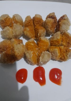 Foto resep Bakso goreng tepung instan praktis