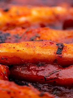 A picture of Tandoori mogo (cassava or Yuca).