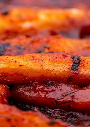 A picture of Tandoori mogo (cassava or Yuca).