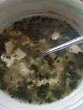 Sopa de pollo con elote y moringa. ॐ
