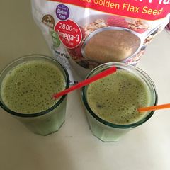 A picture of Kale-Papaya-Banana Smoothie.
