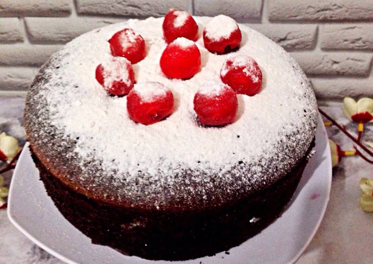 Dark cooking chocolate chiffon