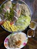 ปลาทับทิมนึ่งผักนึ่ง&แจ่วปลาร้าผัดหมี่กระเทียมเจียวคลีนๆ