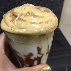 A picture of Dalgona coffee.