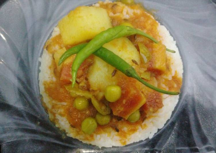 Step-by-Step Guide to Prepare Tomato curry with rice