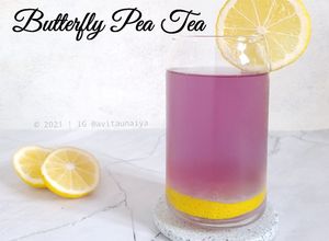 Foto resep Honey Lemon Butterfly Pea Tea