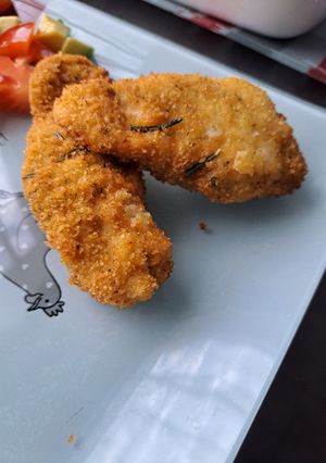 Une photo de Poulet pané aux herbes