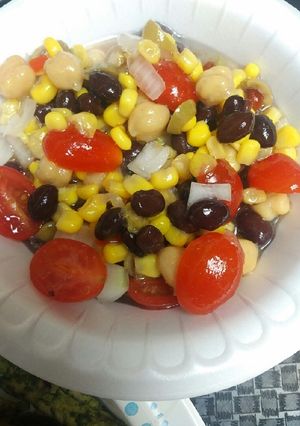 A picture of Black Beans and Corn Salad.