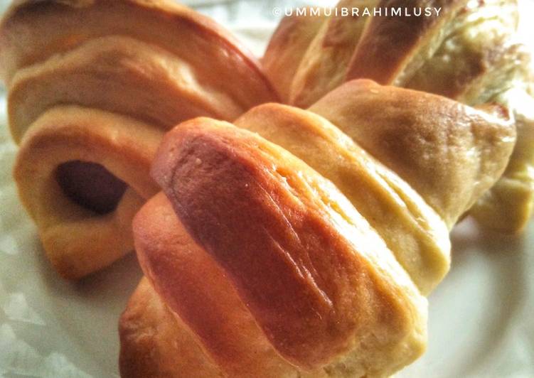 Cara Gampang Menyiapkan Tangzhong method: Roti Sosis, Bisa Manjain Lidah
