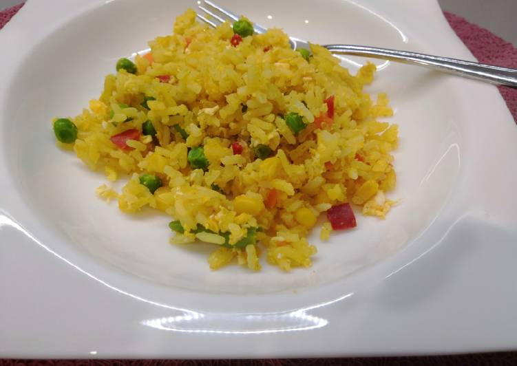 Tojásos rizs mexikói zöldségkeverékkel recept foto