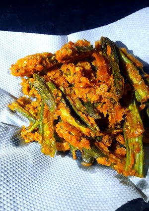 A picture of Kurkuri Bhindi fry.