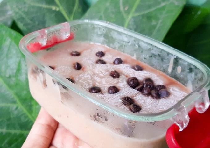 Standar Resep bikin Vegan ice cream with choco chip  sesuai selera