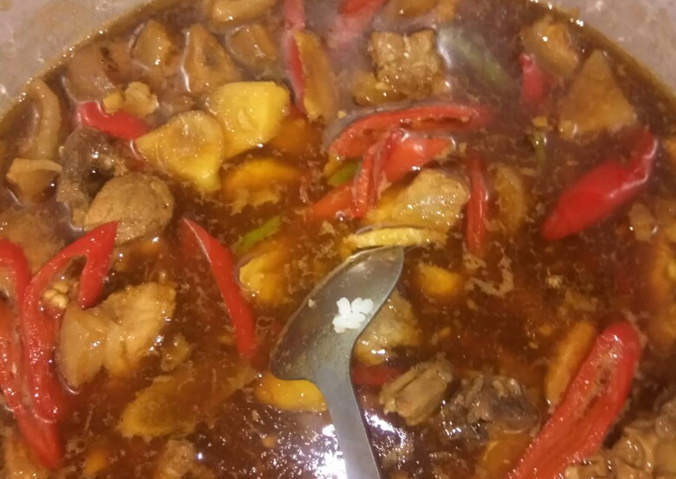 Non Halal babi jahe kuah ala anak kosan