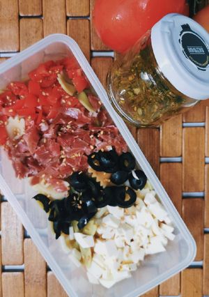 Una foto de Ensalada mediterránea especial tupper