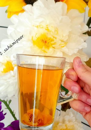 عکسی از دستور گرمنوش آرامش بخش(زعفران ،هِل و گل محمدی)