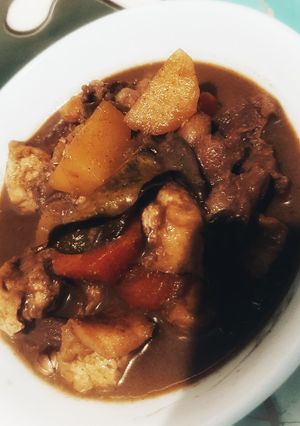 Foto resep Semur daging kentang tahu