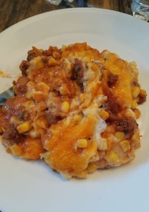 A picture of Cheesy Shepard's Pie.