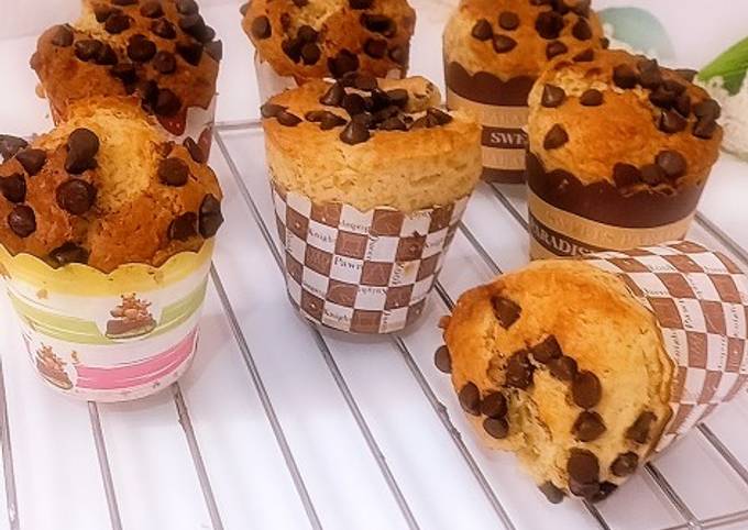 kue muffin pisang chocochips - resepenakbgt.com