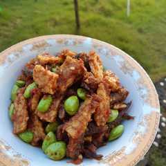 รูปของ Ikan asin tempe mix pete