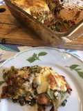 Plato único: Lasagna carne, verdura y lácteos