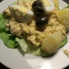 A picture of Ají de Gallina (plato peruano).