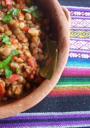Una foto de Guiso de lentejas saludable y rico