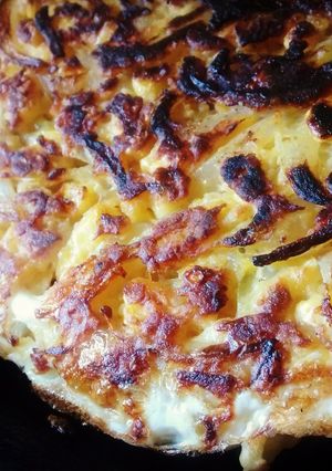 Una foto de Tortilla de cebolla y choclo