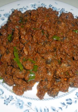 A picture of Rendang kerang (Shelled cockles).