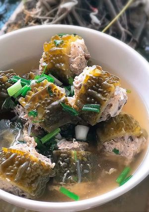 Hình của món Canh khổ qua nhồi thịt.