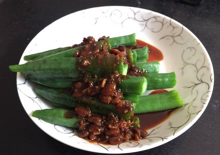 Recipe of Award-winning Okra With Honey XO Soy Bean Paste /Tau Chew Sauce