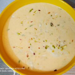A picture of Mango Rasmalai.