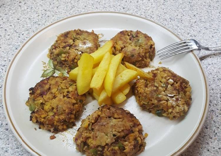 Steps to Prepare Quick Spiced Chickpea Fritters (vegan)