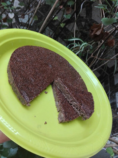 Una foto de Brownie saludable de banana😍 sin azúcar, gluten y manteca!