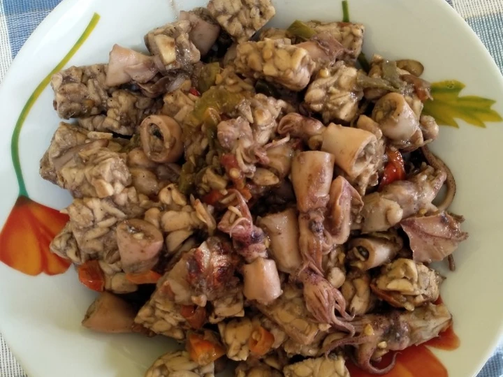 Cara Mudah Membuat Resep  Tumis Tempe Cumi Asin yang Enak, Bisa Manjain Lidah