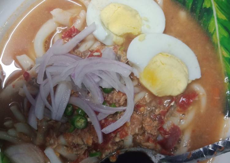 Langkah Mudah Buat Laksa homemade bahan tak cukup tetap jadi 😂 yang Sederhan